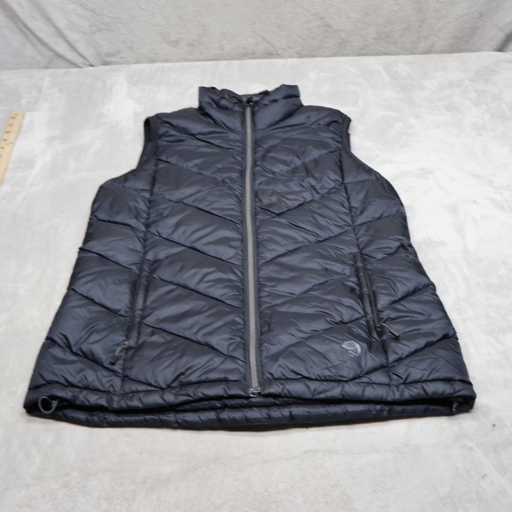 Mountain Hardwear Down Vest Womens Large Blue Insulated Quilted Ratio Puffer